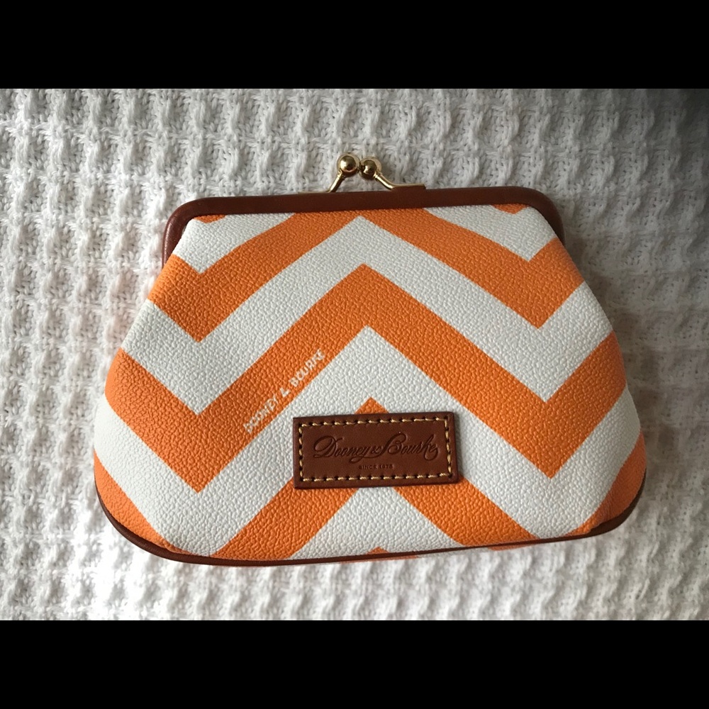 Dooney kiss lock wallet NEW Tangerine RARE!